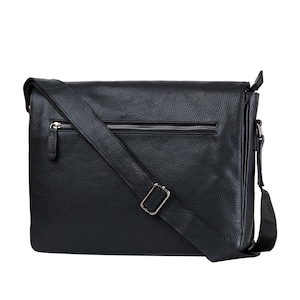 Leather Laptop Bag Berlin - Black