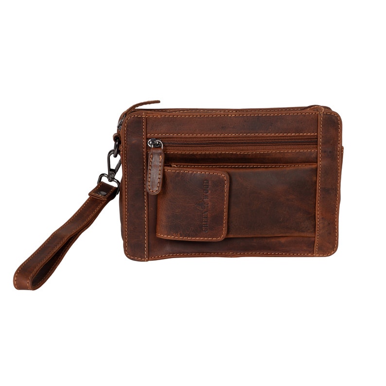 Leather Men's Wrist Bag Shepperton - Sandal - Leather Greenwood Bag | The Greenwood Leather Online Shop Australia