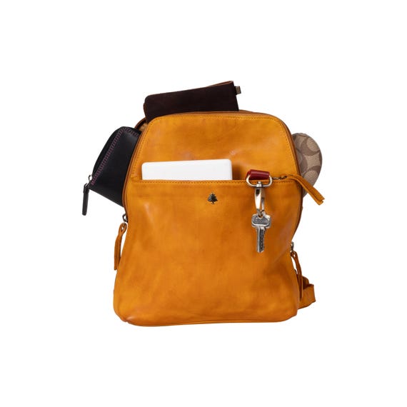Leather Backpack Perth Yellow