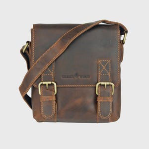 Sac à bandoulière en cuir - sac unisexe - sac à bandoulière pour homme - sac à bandoulière pour femme - sac en cuir pour dame - sac à bandoulière - marron rustique - fait main