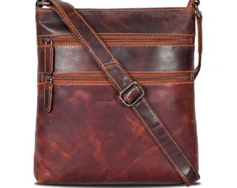Greenwood Leather Crossbody Purse for Women- Small Crossover Long Over the Shoulder Sling Women Purses and Handbags