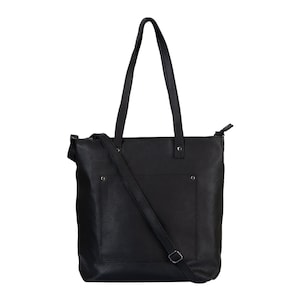 Classic Leather Tote Bag Bunbury Black