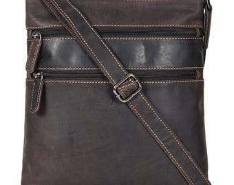 Leather Crossbody Purse - Brown