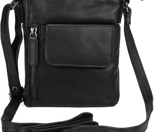 Leather Shoulder Bag Julia - Black