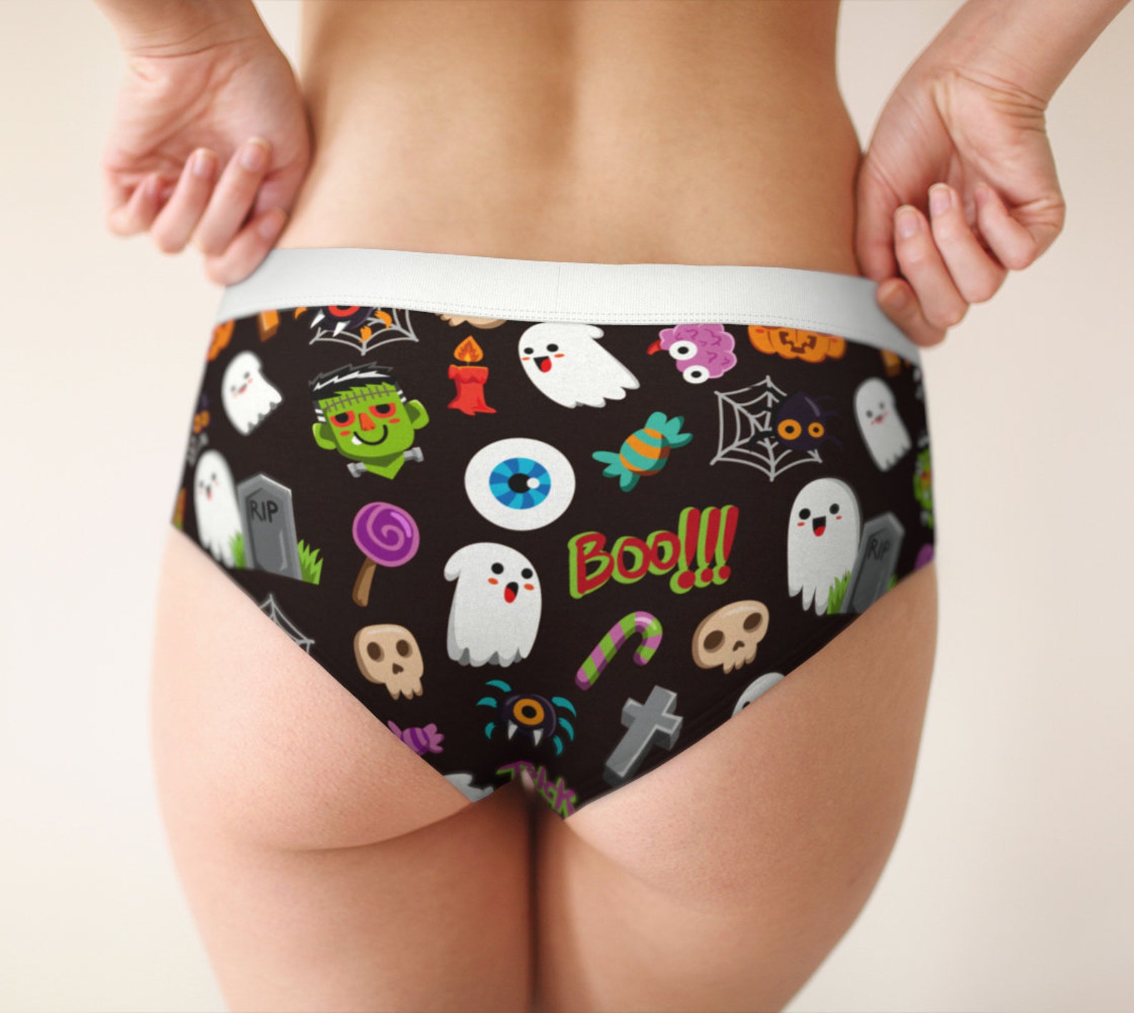 Halloween Monster Panties Cute Halloween Underwear Horror Etsy