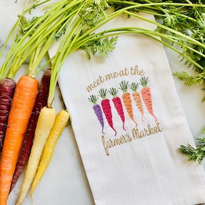Farmer&#39;s Market Embroidery | Digital Machine Embroidery | Garden | Vegetables | Veggies | Vegetarian | Garden Lover |Instant Download | Eat
