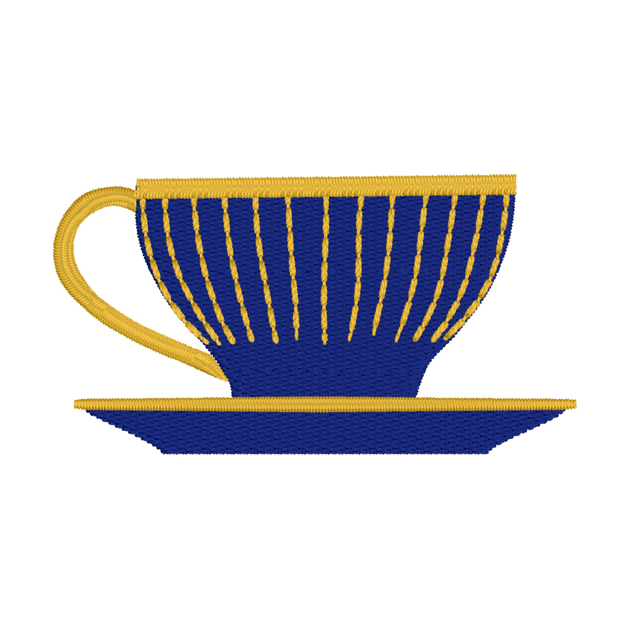 Teacup Machine Embroidery Design Tea Cup Coffee Cup Tea Party Design