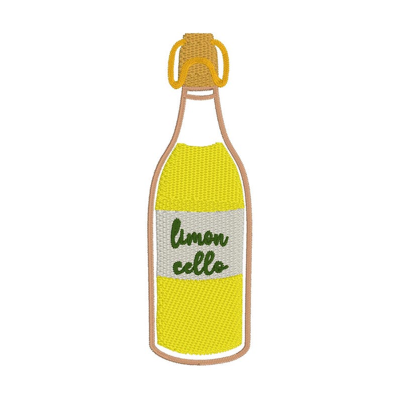 Limoncello Machine Embroidery Design | Lemon Lover (Instant Download) image 3