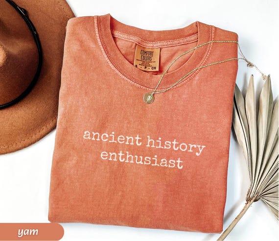 Comfort Colors Long Sleeve Ancient History Enthusiast Cotton T-Shirt, History