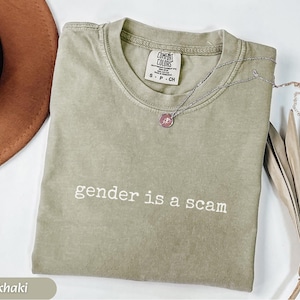 Gender Is A Scam Shirt, Comfort Colors Gender Neutral Tee, LGBTQ Plus Pride Long Sleeve, Aesthetic Nonbinary Gift