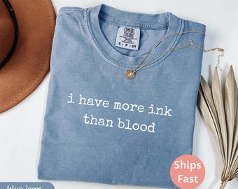 Comfort Colors Fountain Pen Shirt: Funny Ink Collector Tee