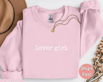 Lover Girl Sweatshirt with Bow, Coquette Crewneck, Balletcore Gift