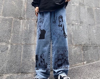 Anime Jeans | Etsy