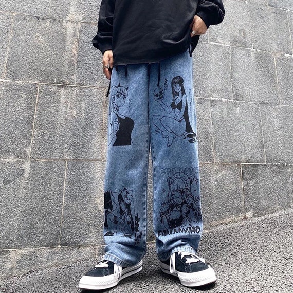 Vintage Jeans Washed Women Streetwear 