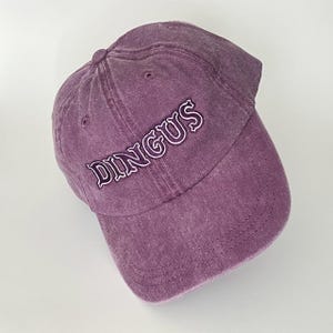 Dingus Dad Hat | Embroidered Purple Cap | Funny Baseball Hat