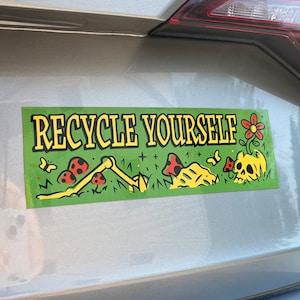 "But Did You Die?" Bumper Stickers 3-Pack - 9x3 Inch White Text On Clear Background