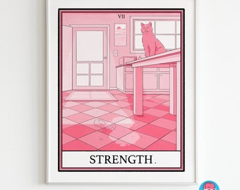 Cat Tarot Strength Print