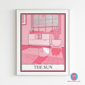 Cat Tarot The Sun Print