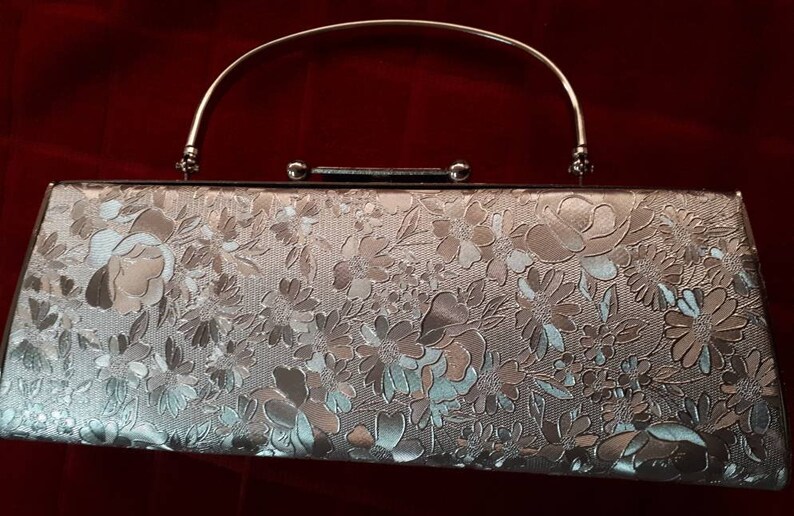 Woman/'s Vintage Evening Minaudi\u00e8re Clutch Bag GoldSilverWedding PurseBridal Prom Handbag Party Bags Metal Frame Hard Case