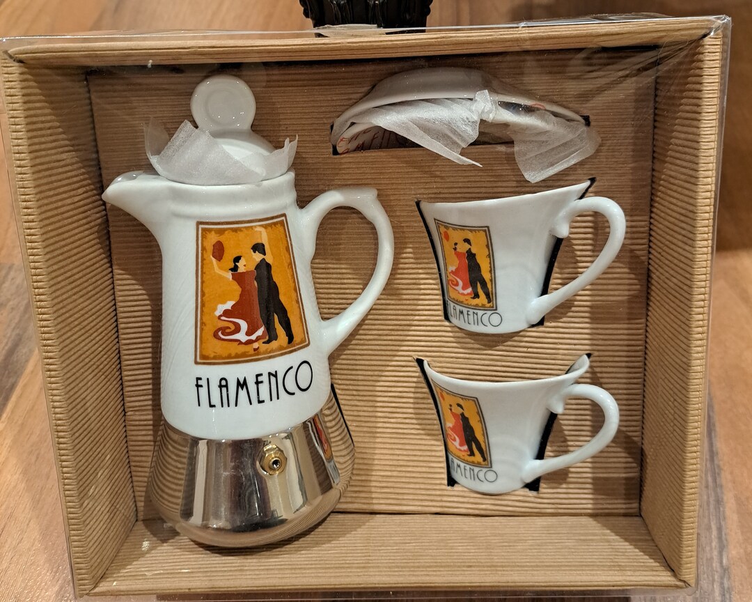 Vintage Rare Espresso Maker Gift Set With Salsa Couple Etsy
