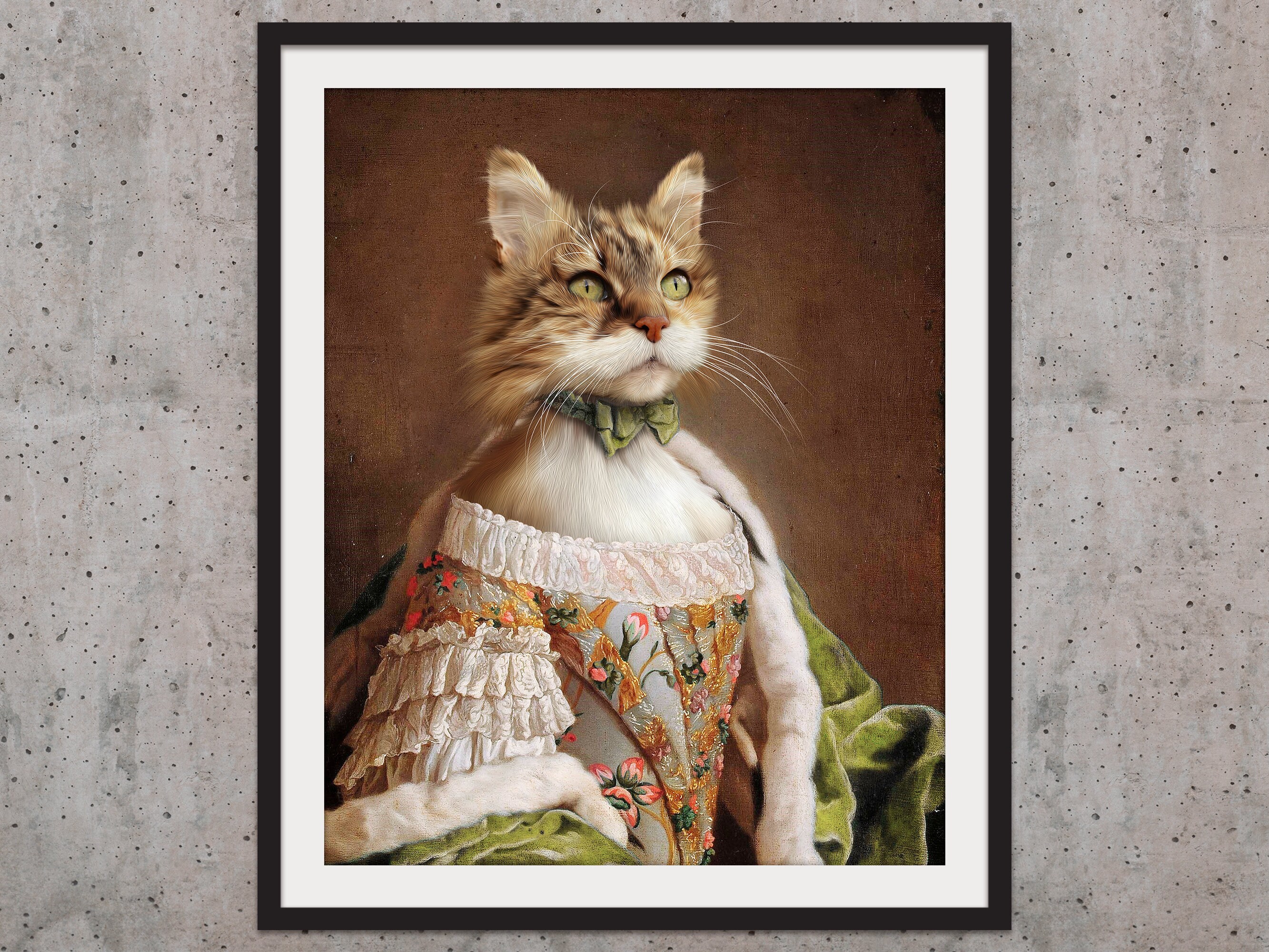 Royal Pet Portrait Regal Pet Art Funny Renaissance Cat | Etsy