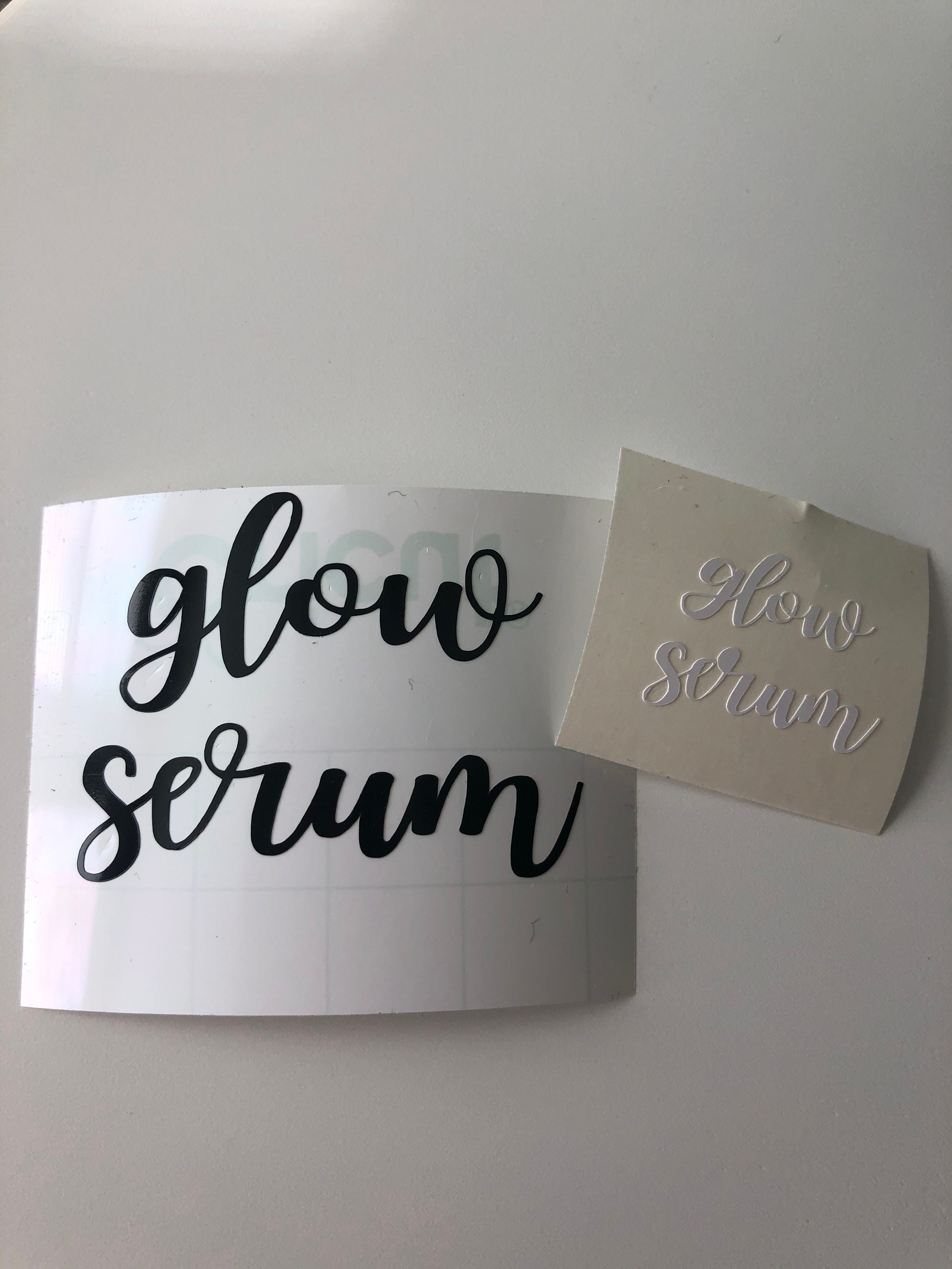 Glow Serum - Vinyl Sticker Label - Etsy