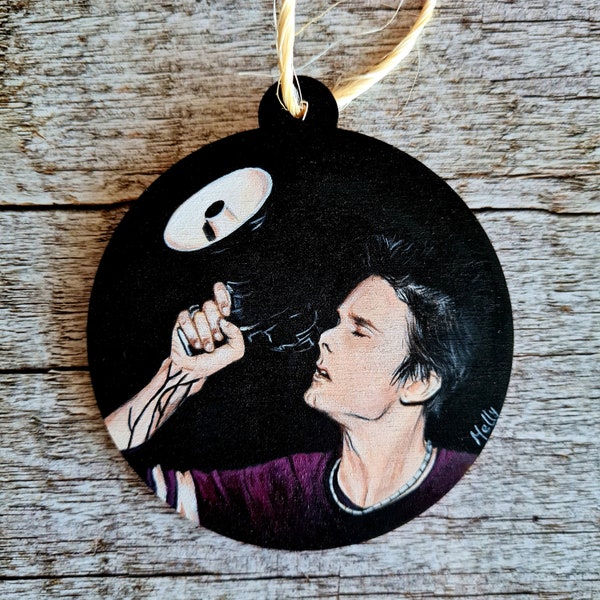 Matthew Bellamy, Muse, Fanart, Geschenk, Ornament, Weihnachtsball, Matt Bellamy, Acrylgemälde