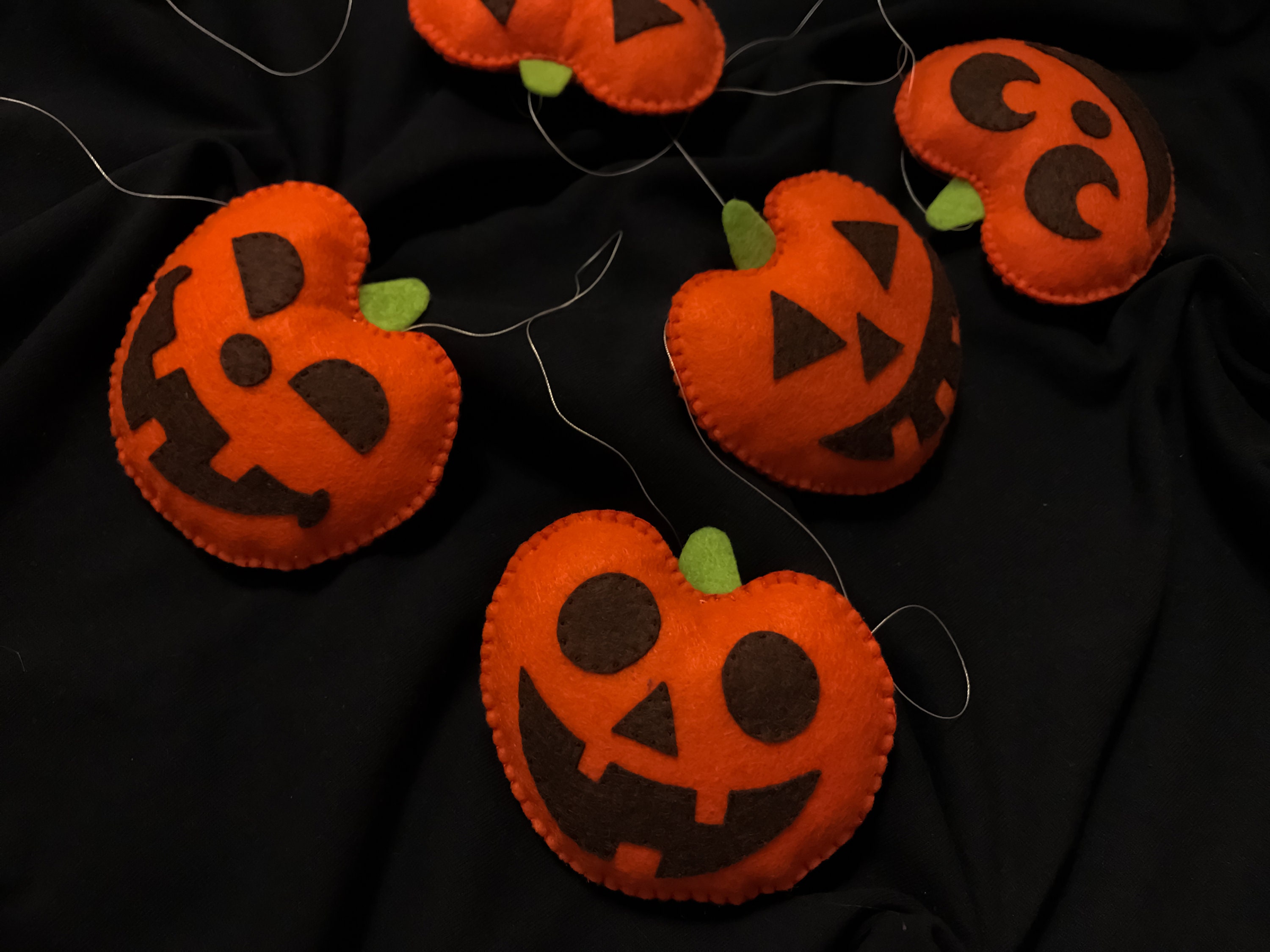 Halloween Garland. Felt Pumpkin. Farmhouse Halloween Decor Etsy UK