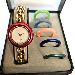 Gucci Change Bezel Watch Silver - Etsy display picture 2