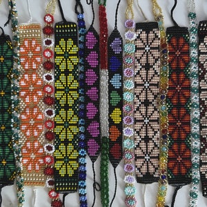 Flower Anklets (Ankle Bracelet) - Mexican Huichol Chaquira