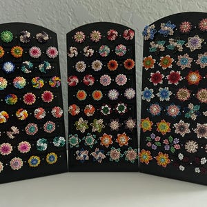 Mexican Huichol Stud Earrings #1