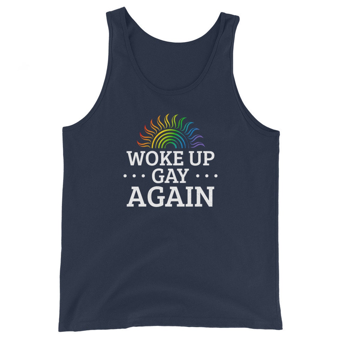Woke Up Gay Again Mens Tank Top Etsy