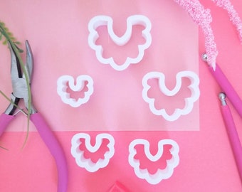 Polymer clay cutters Flower cutter, Ruffle cutter, Clay cutter