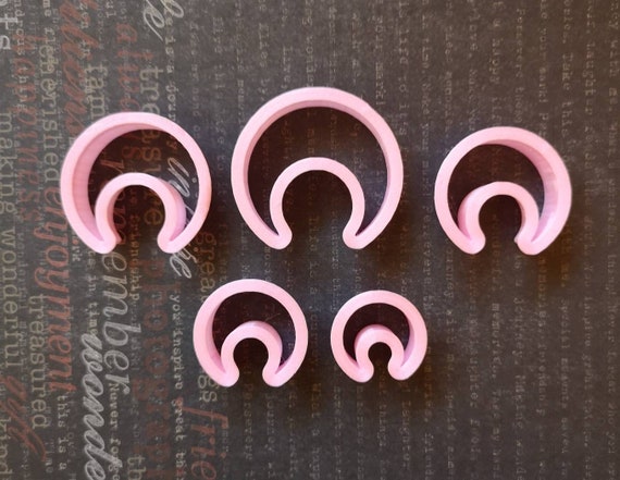 Polymer clay cutters Crescent moon cutters,moon cutter, clay cutter