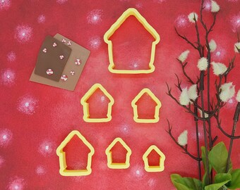Polymer clay cutters, gingerbread house clay cutters, Ornament cutter