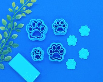 Polymer clay cutters, paw print clay cutter, clay cutters
