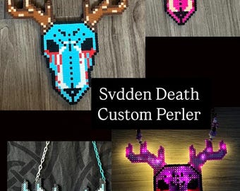 Svdden Death Custom Kandi Perler Necklace - any color / add lights