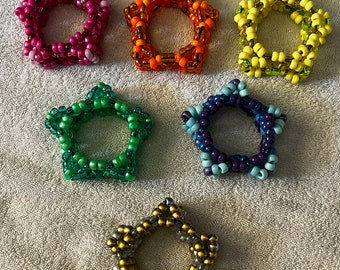 Kandi Star Cuff- Multicolor, Rave/Festival Accessory