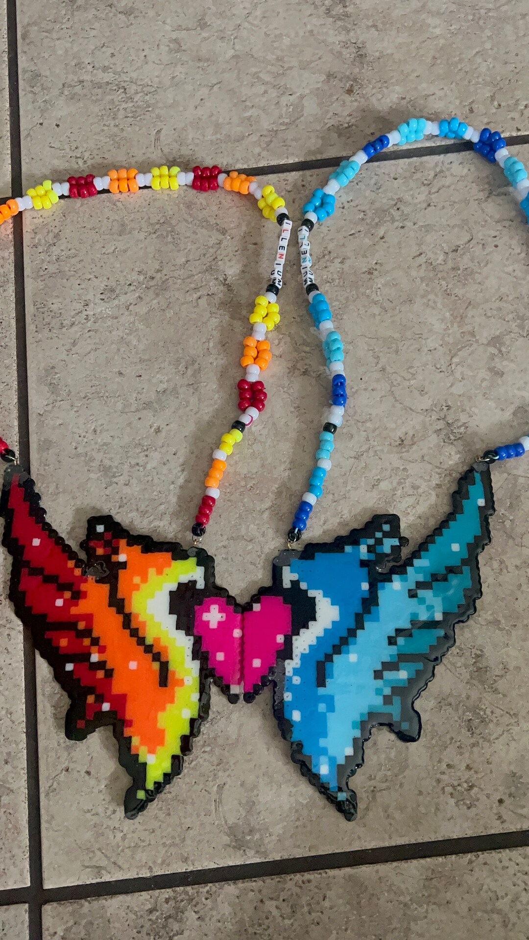 Illenium Love Couples/best Friends Perler Necklaces sold as a - Etsy