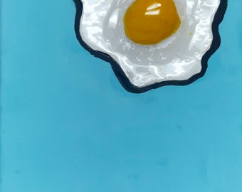Egg- 8x10in Canvas Art (Acrylic & Epoxy Resin)