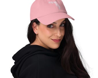 Pink and White Florida Outline Dad Hat | College Game Day Tie Dye Baseball Cap