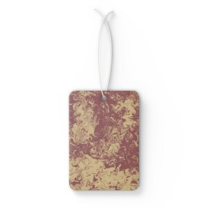 Garnet & Gold Tie Dye Car Air Freshener | College Color Car Accessory | Pine - New Car - Black Ice Scents | Cute Game Day Gift image 3