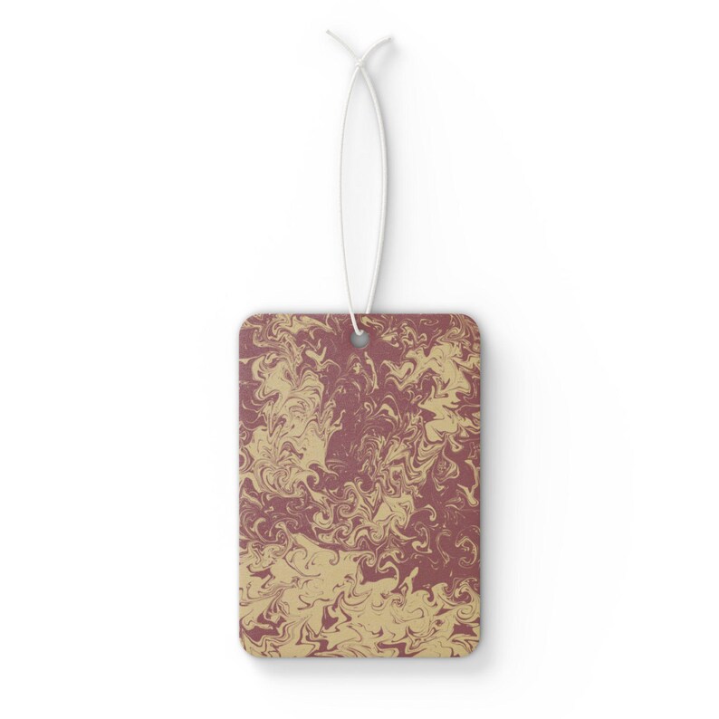 Garnet & Gold Tie Dye Car Air Freshener | College Color Car Accessory | Pine - New Car - Black Ice Scents | Cute Game Day Gift image 3