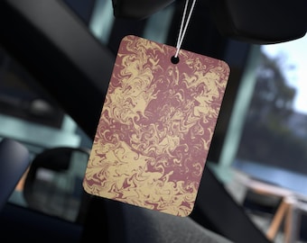 Garnet & Gold Tie Dye Car Air Freshener | College Color Car Accessory | Pine - New Car - Black Ice Scents | Cute Game Day Gift