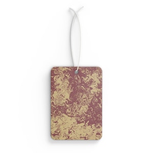 Garnet & Gold Tie Dye Car Air Freshener | College Color Car Accessory | Pine - New Car - Black Ice Scents | Cute Game Day Gift image 2