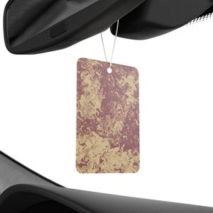 Garnet & Gold Tie Dye Car Air Freshener | College Color Car Accessory | Pine - New Car - Black Ice Scents | Cute Game Day Gift image 5