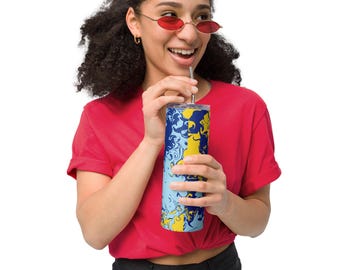 Tie Dye Stainless Steel Tumbler, Sorority Game Day Cup