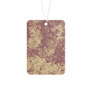Garnet & Gold Tie Dye Car Air Freshener | College Color Car Accessory | Pine - New Car - Black Ice Scents | Cute Game Day Gift image 4
