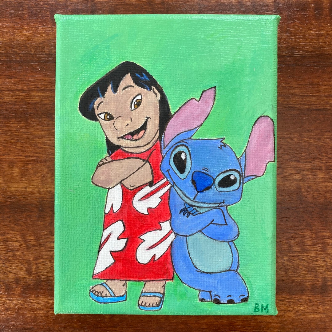 Lilo and Stitch Acrylic Painting Etsy