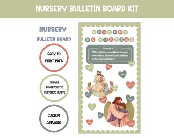 Jesus liebt Kinder Bulletin Board Kit: LDS Kinderzimmer Dekoration (Digitaler Download)
